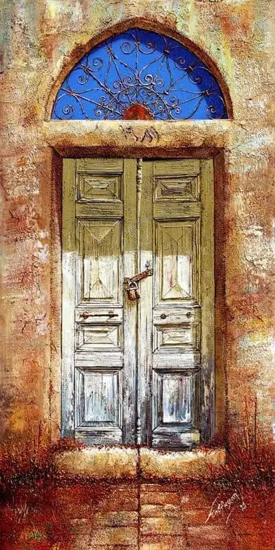 Old lebanese door year 1981
